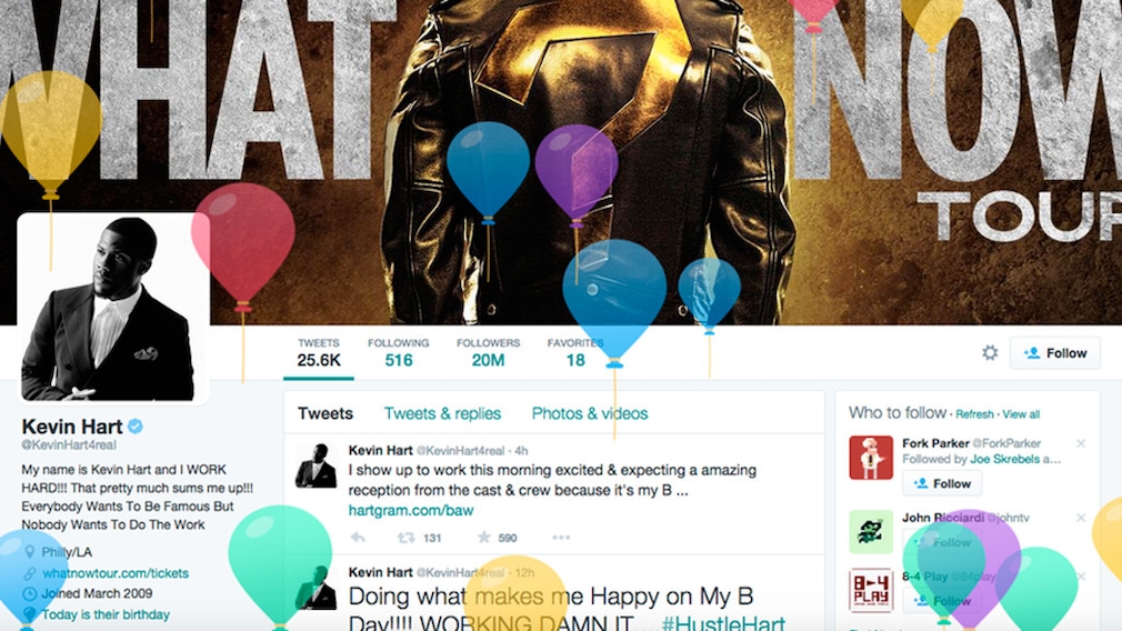 Geburtstagsballons auf Twitter