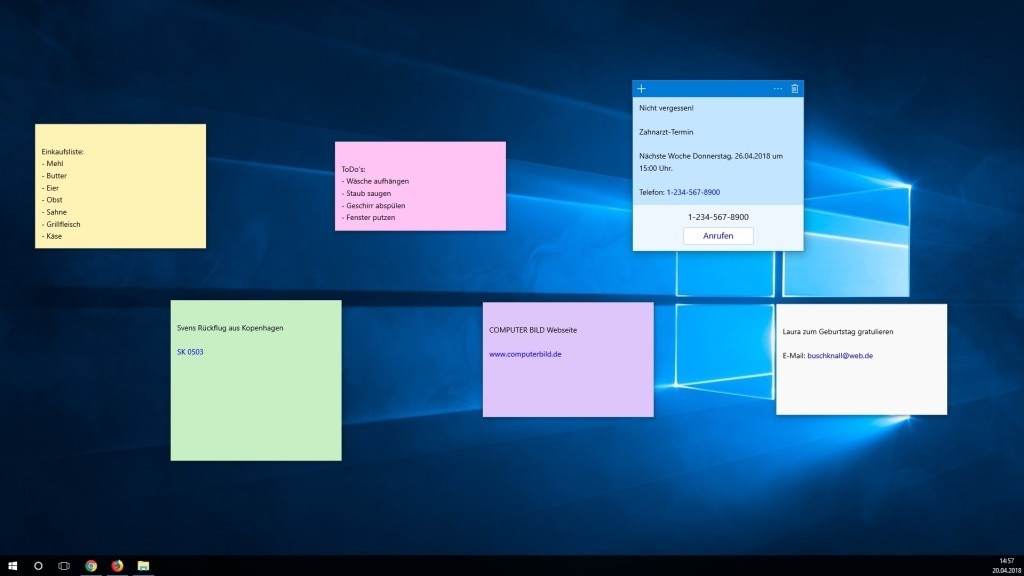 Microsoft Sticky Notes: Notizzettel für den Desktop
