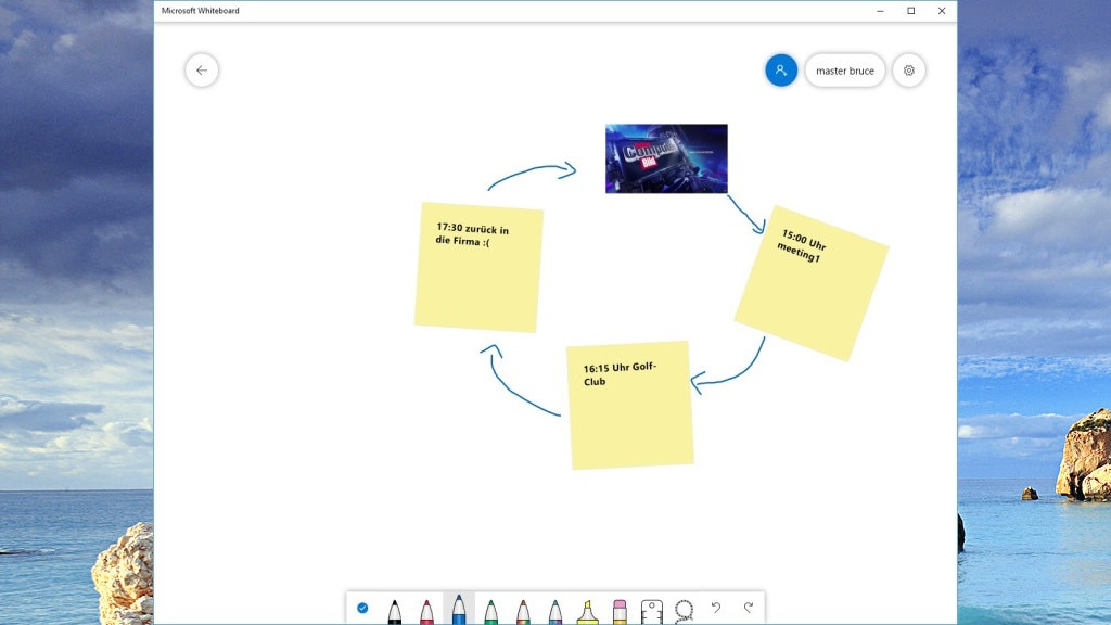 Microsoft Whiteboard: Einfälle und Gedanken gestalten