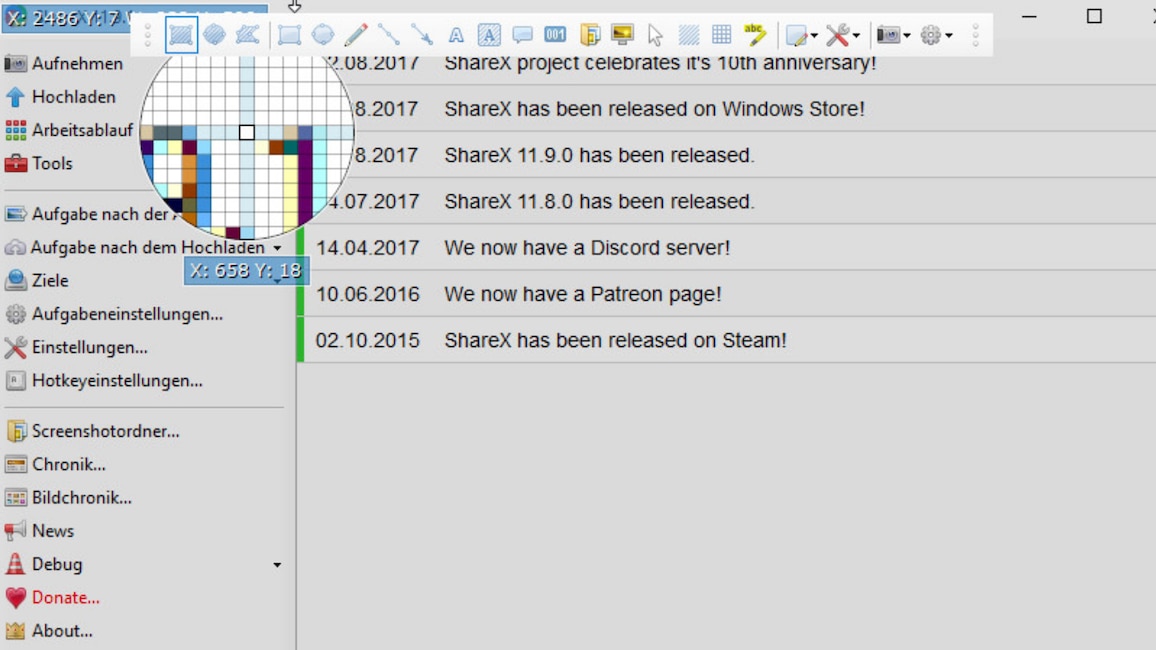 ShareX: Screenshots erstellen
