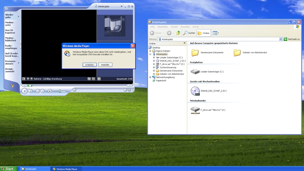 Windows 8.1 and 10: Playing DVDs with Freeware Programs Windows Media Player (WMP) in Windows XP did not play movie DVDs from the start.  The WMP counterpart since Windows 8 is similarly incompatible and not even curable using a codec pack. 