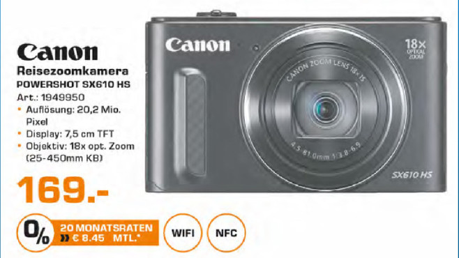 Canon PowerShot SX610 HS © Saturn
