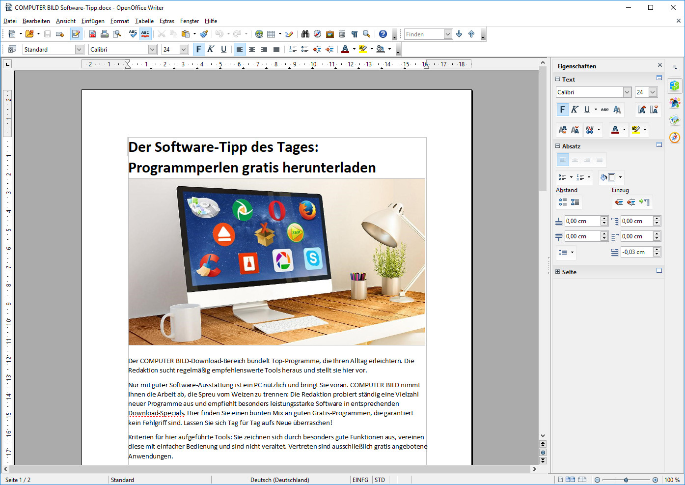 OpenOffice (Mac) - Download - COMPUTER BILD