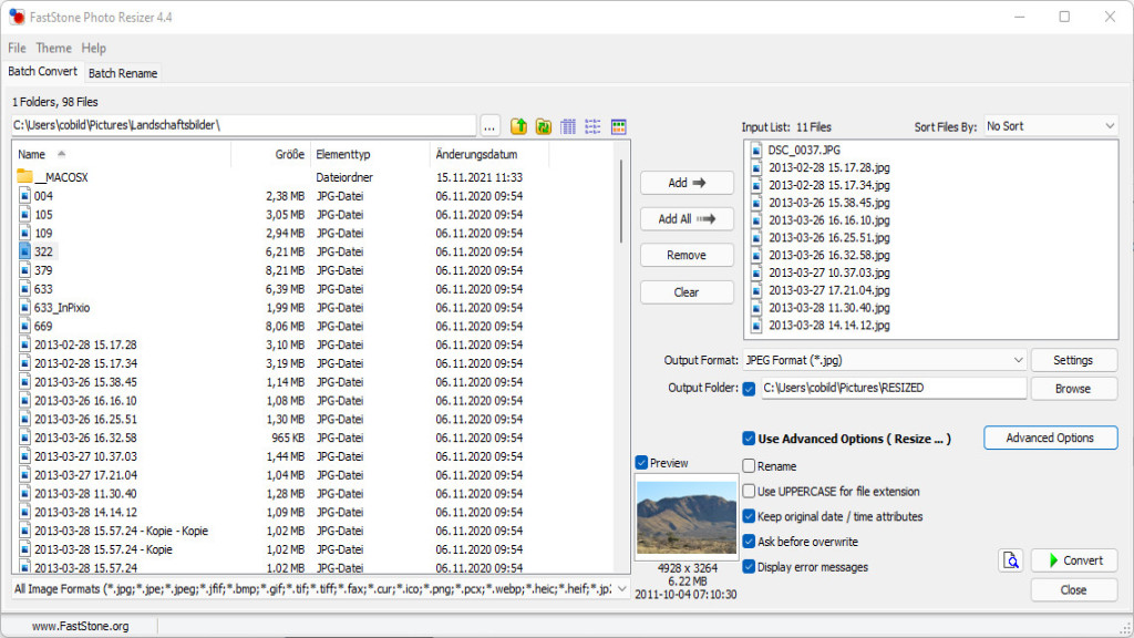 FastStone Photo Resizer