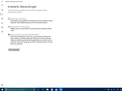 Windows 10: Notfall-Virenscan per Defender © COMPUTER BILD