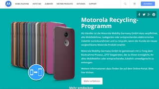 Motorola: Internetseite
