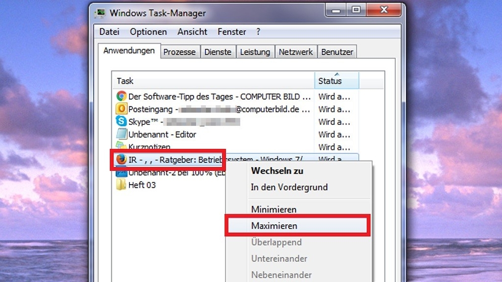 Windows 7/8/10: Fenster lässt sich nicht maximieren