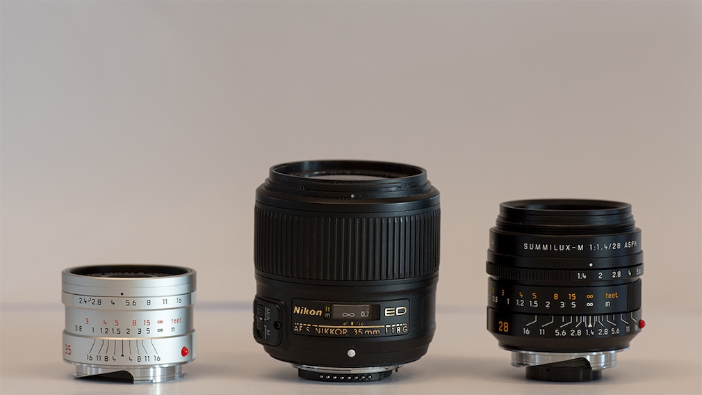 Leica M-Objektive im Größenvergleich