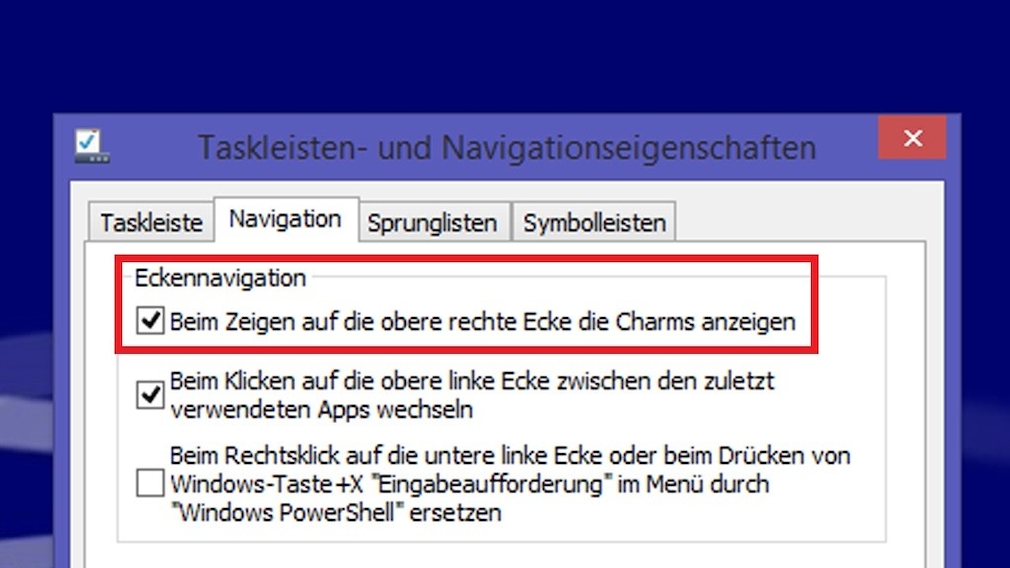 Windows 8: Charms-Bar erscheint nicht mehr