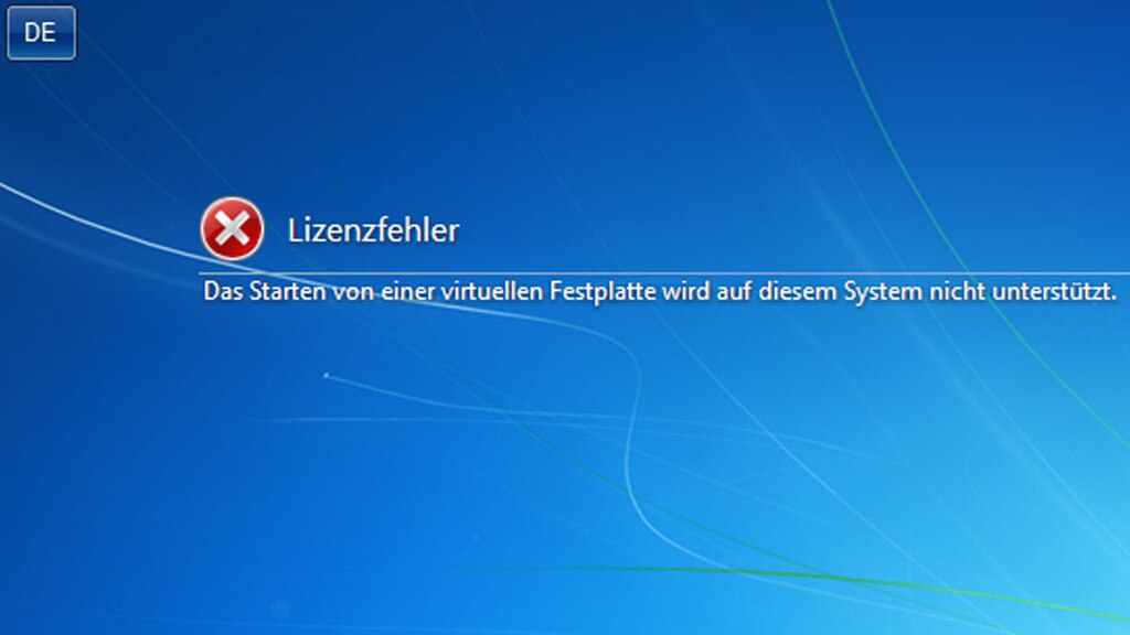 Hochfahr-Verbot für Windows 7