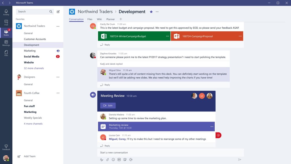 Screenshot aus Microsoft Teams 