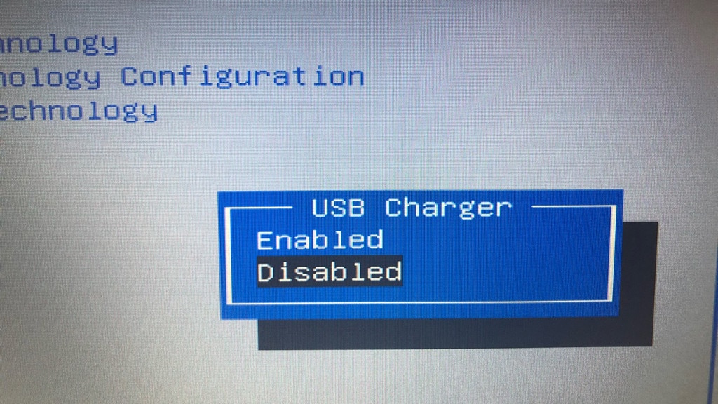 USB-Ladefunktion einschalten