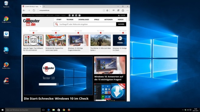 Windows 10: Selbstoptimierendes OS mit zwei Sprachsteuerungen und Biometrie © COMPUTER BILD