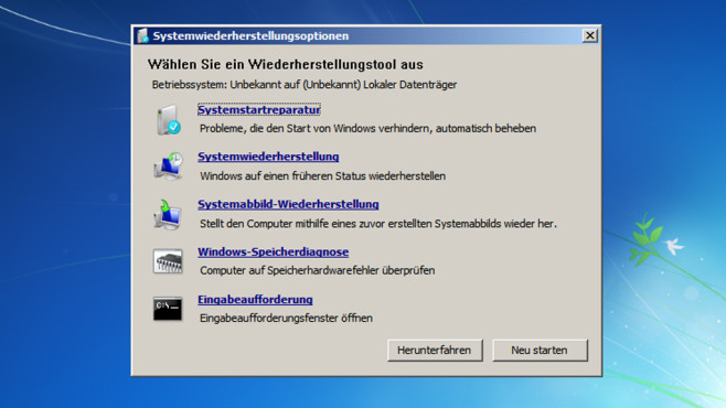 Windows 7: Systemstartreparatur © COMPUTER BILD
