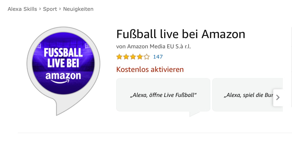 Fußball Live bei Amazon