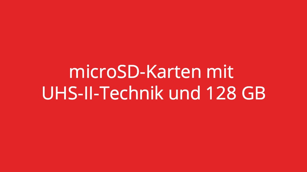 microSD-Karten mit 128 GB und UHS-II-Technik