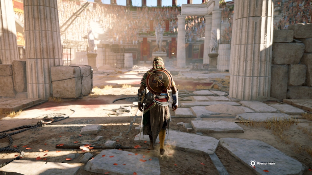 Assassin's Creed – Origins: Ein wilder Ritt! In den Nebenaktivitäten treten Sie in der Gladiatorenarena an. 