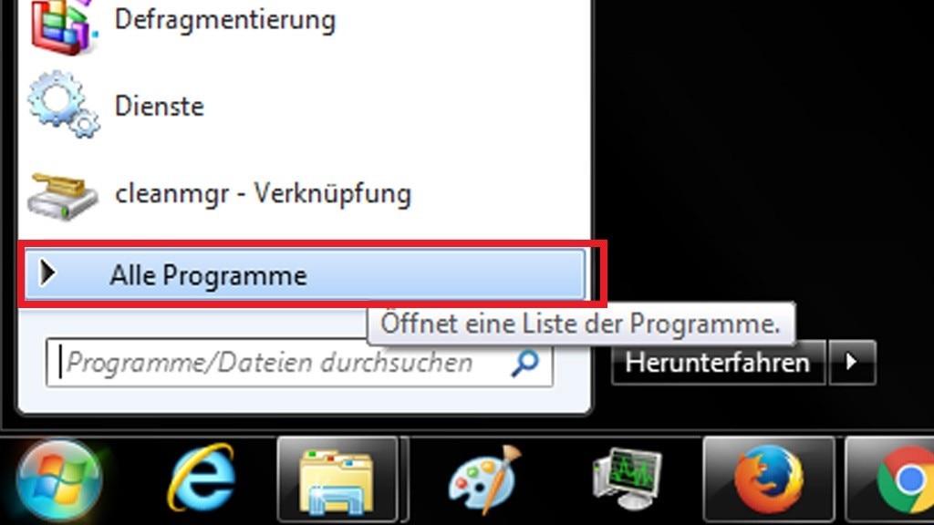 Windows 7: Startmenü-Untermenü ohne Klick öffnen