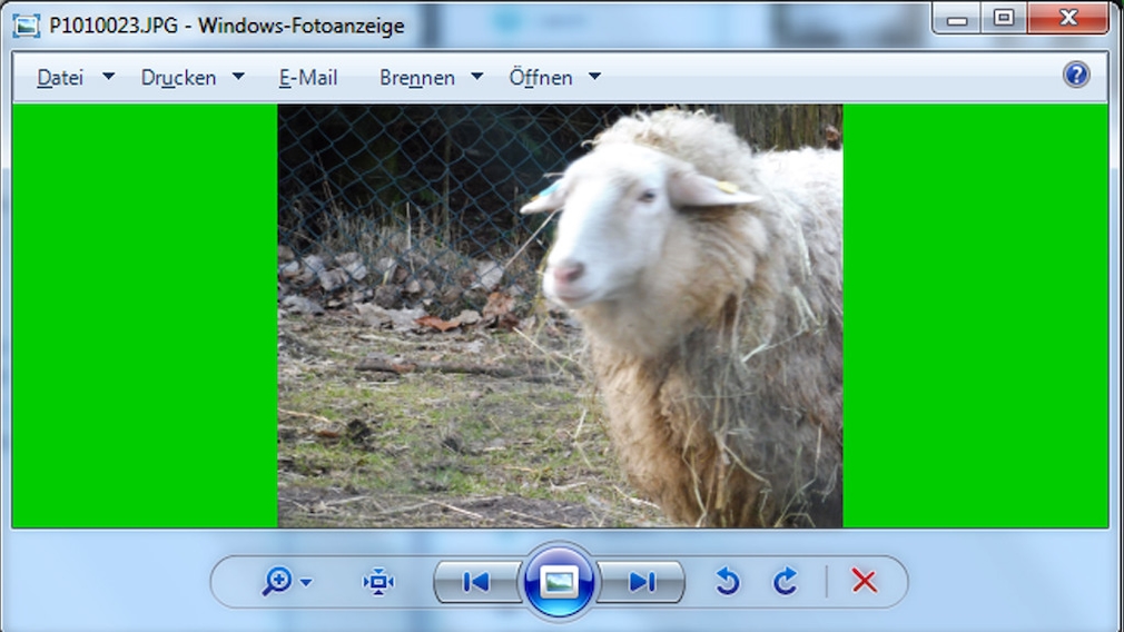 Windows 7/8/10: Fotoanzeige-Hintergrund ändern