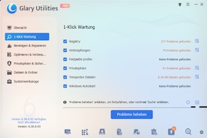 Screenshot aus Glary Utilities Pro – Kostenlose Vollversion