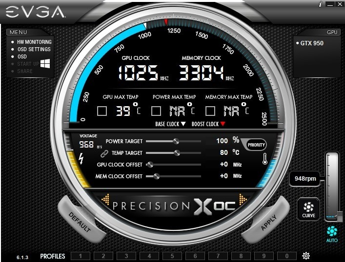 Screenshot 1 - EVGA Precision XOC