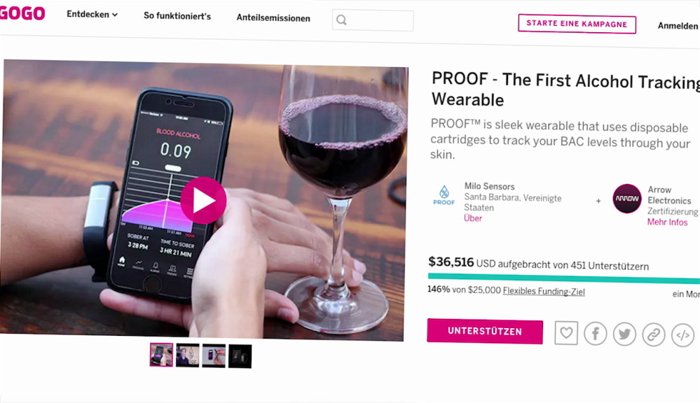 das schicke alkohol messgeraet fuers handgelenk computer bild