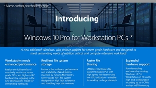 Windows 10 Pro for Workstation PCs