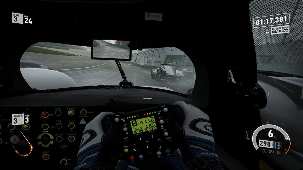 Forza 7 im Test: Im Rennspiel-Himmel? Der neue dynamische Wetterwechsel sorgt dafür, dass ein Rennen in „Forza Motorsport 7“ bei anfangs noch schönstem Wetter schnell zu einer wilden Wasserschlacht gerät. 