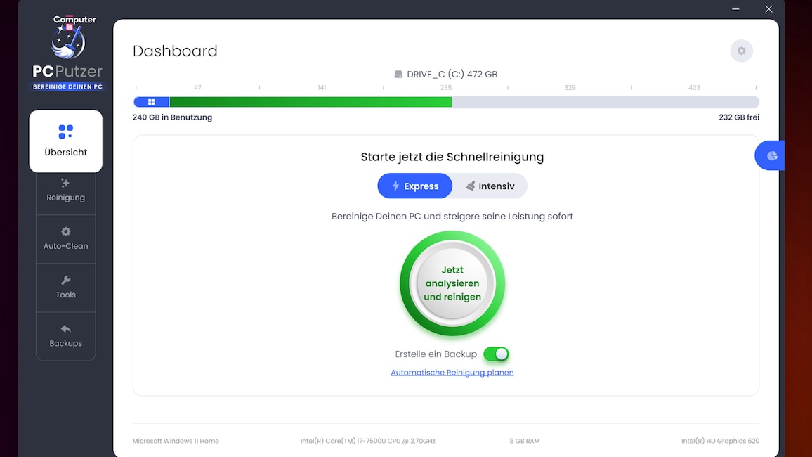 Putzer Gratis-Vollversion: PC-Putzer kostenlos downloaden - COMPUTER BILD