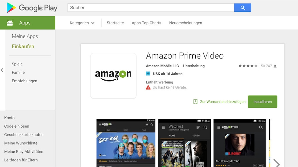 Amazon Prime Video App im Play Store COMPUTER BILD
