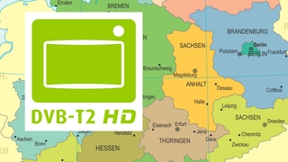 Deutschlandkarte zeigt DVB-T2-HD-Empfang