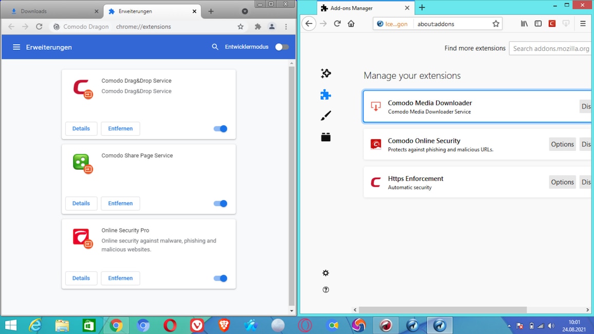 Comodo Dragon und Comodo IceDragon