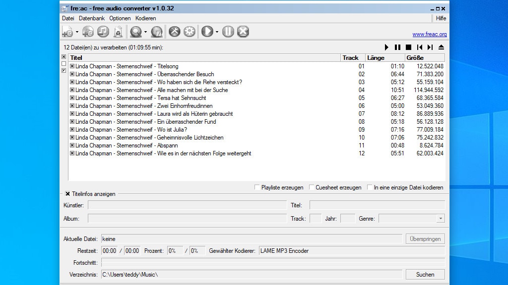 fre:ac (Free Audio Converter): Musik-CDs rippen fre:ac (Free Audio Converter): Musik-CDs rippen