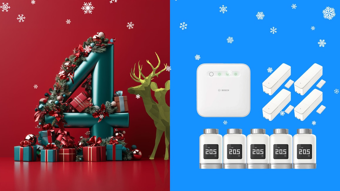 1 x Bosch Smart Home Starter Set Heizung II mit 5 Thermostaten + 4 Tür-/Fensterkontakten II