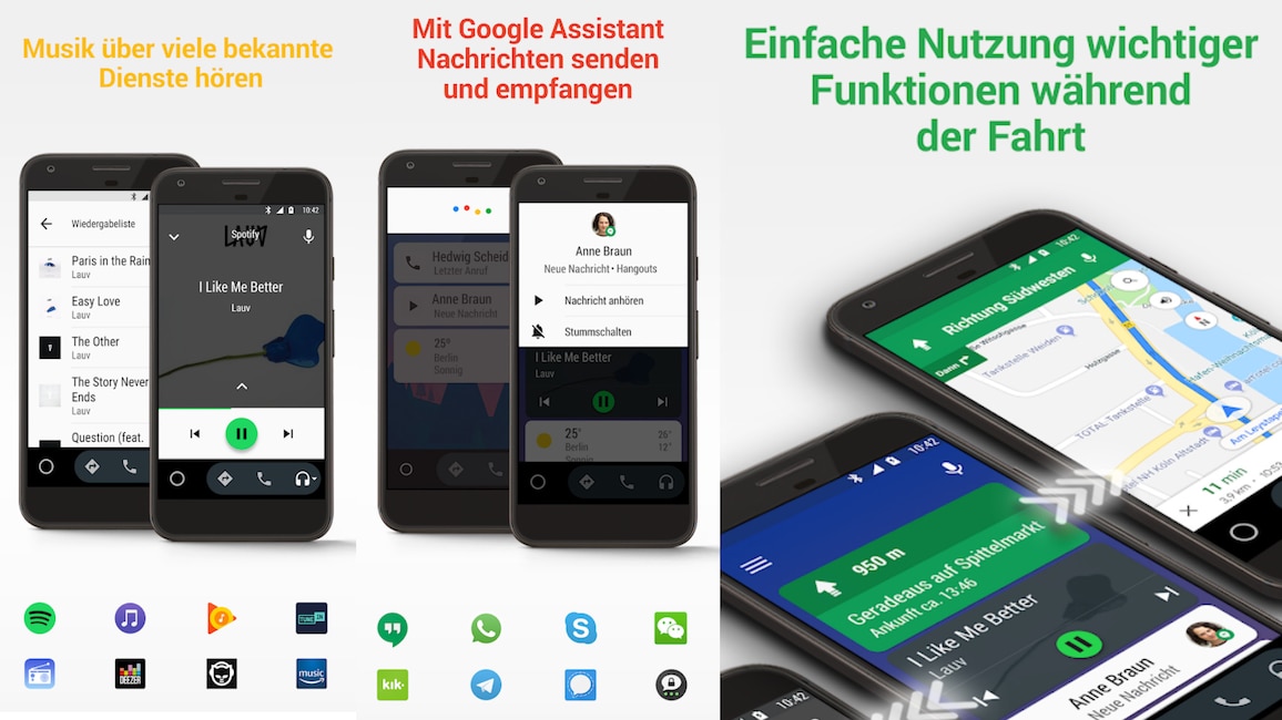 Android Auto (App): Google-Dienste im Auto nutzen