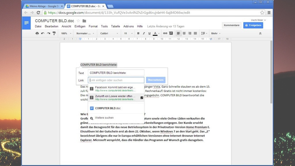 Google Docs: Texte, Tabellen & Präsentationen