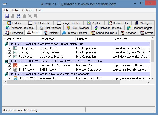 Autoruns: Programm-Start verhindern Autoruns: Programm-Start verhindern