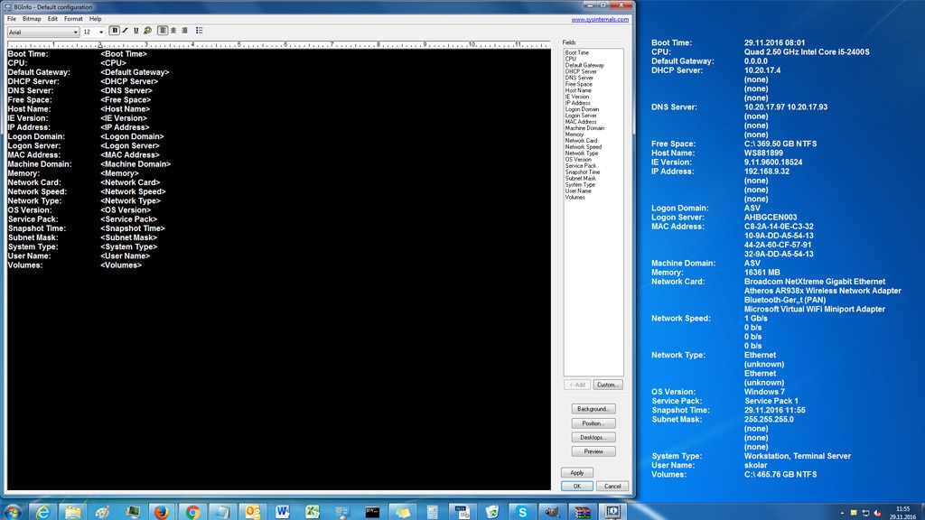 BGInfo (Desktop) BGInfo (Desktop)