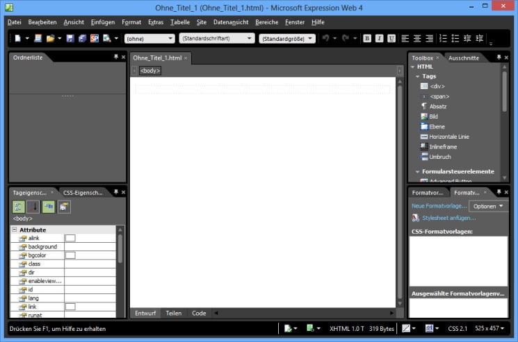 Microsoft Expression Web (Webdesign) Microsoft Expression Web (Webdesign)