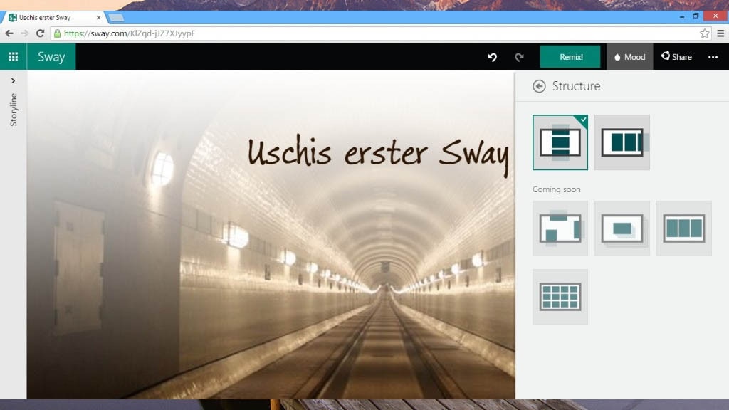 Microsoft Sway (Windows-10-App und Webdienst, Office)