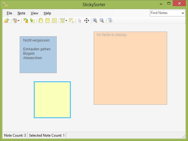 StickySorter und Microsoft Sticky Notes (Büro)