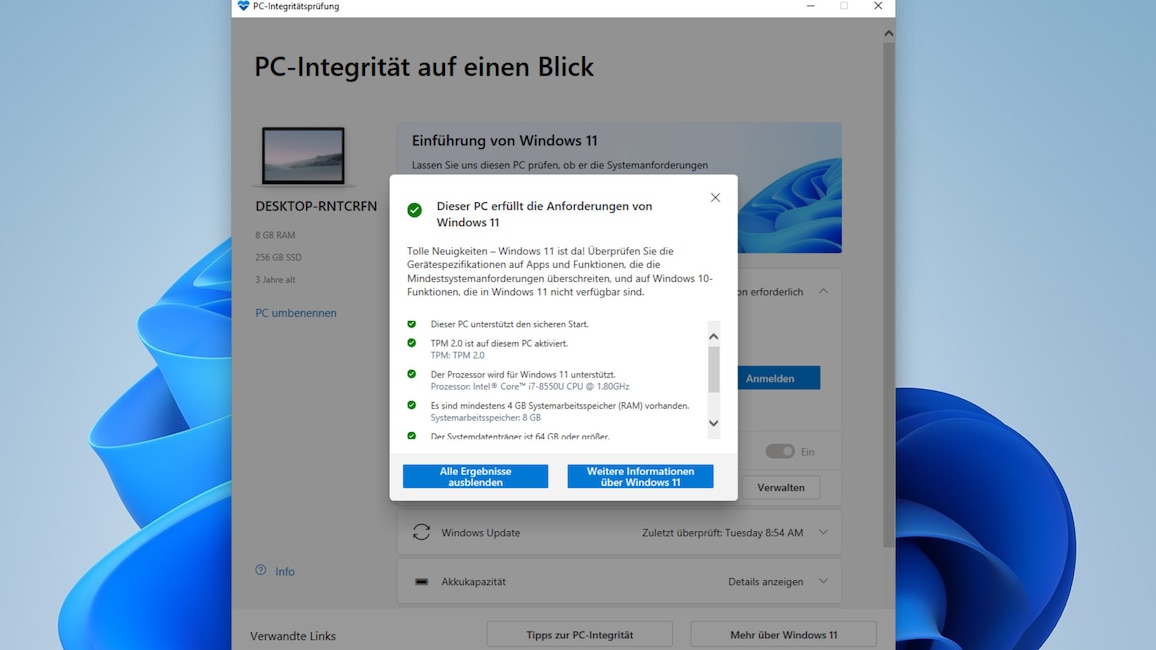 Windows PC Health Check: Windows-11-Test-Tool