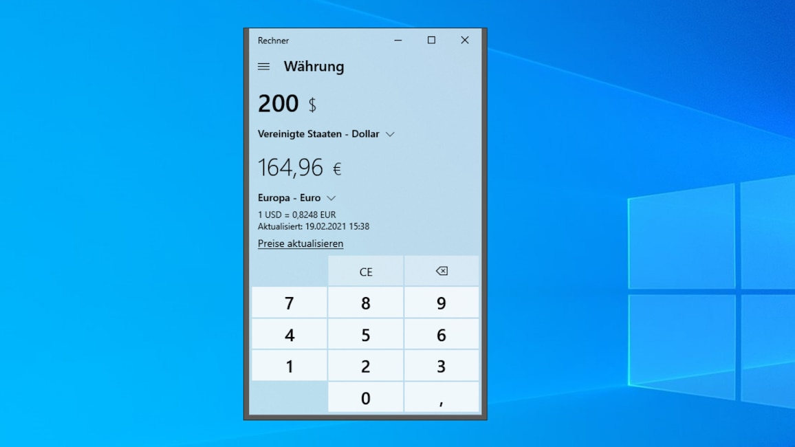 Windows-Rechner (Windows-10-App) Windows-Rechner (Windows-10-App)