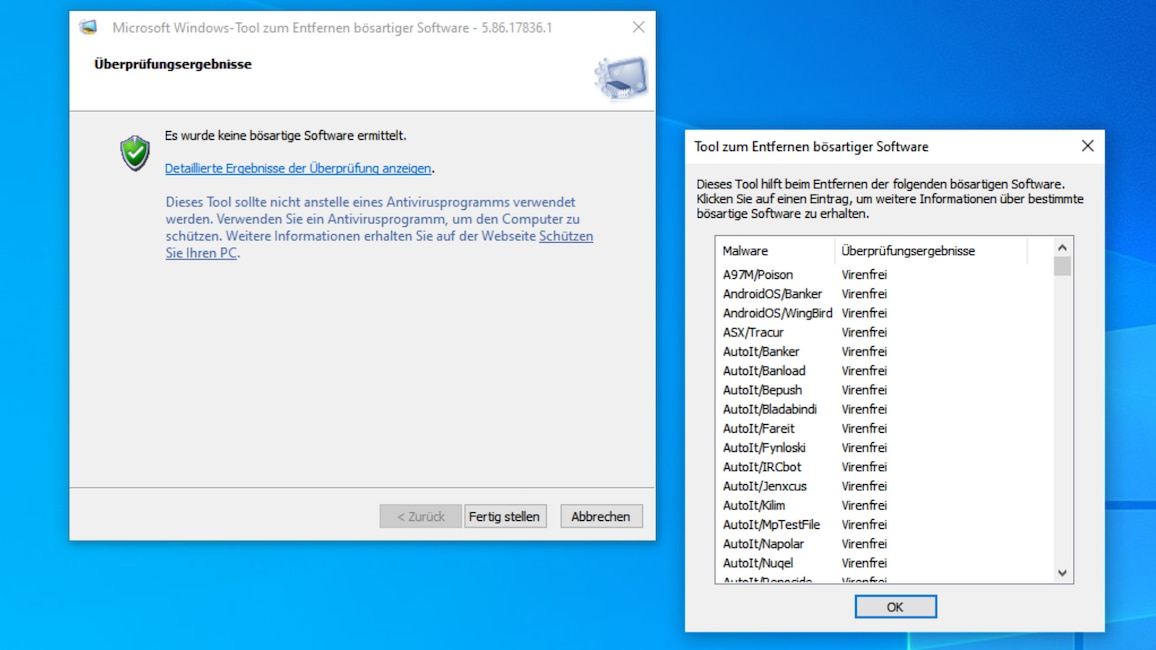 Windows-Tool zum Entfernen bösartiger Software (32 Bit)