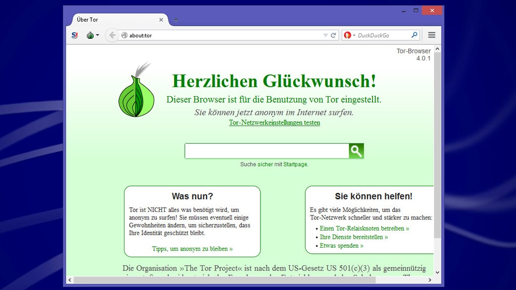 Anonym surfen per Spezialbrowser: Tor-Browser-Paket