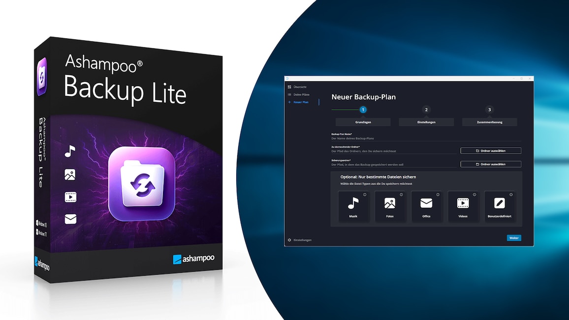 Backup: Ashampoo Backup Lite – Kostenlose Vollversion