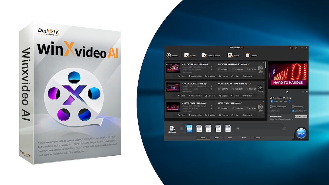 Multimedia: WinX Video AI - Kostenlose Vollversion