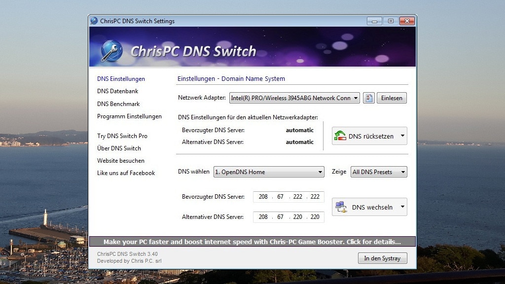 ChrisPC DNS Switch: IP-Adressen sicher auflösen