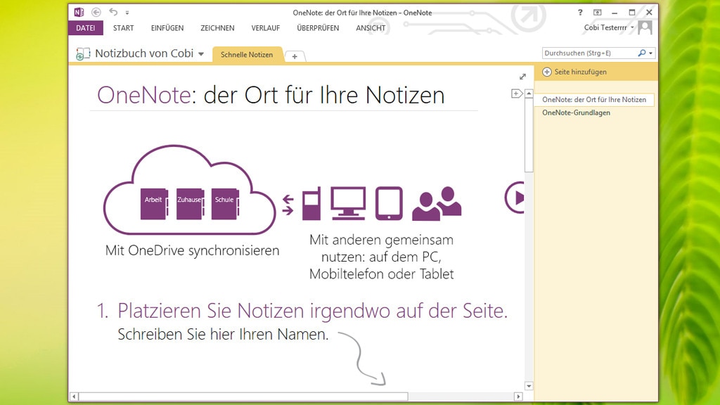 Microsoft OneNote: Ideen notieren