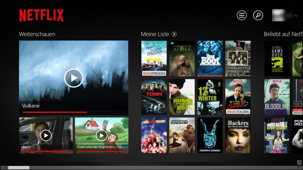 Netflix (App für Windows 10 & 8): Filme streamen